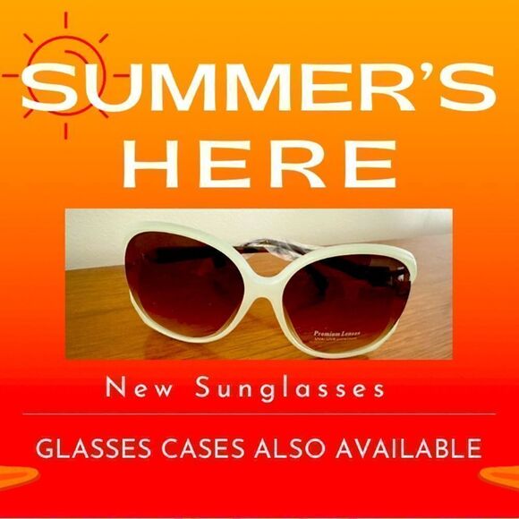 Accessories - New Fashion Sunglasses Large Frames, Opaque Front, Gold Accents Tortoise Shell